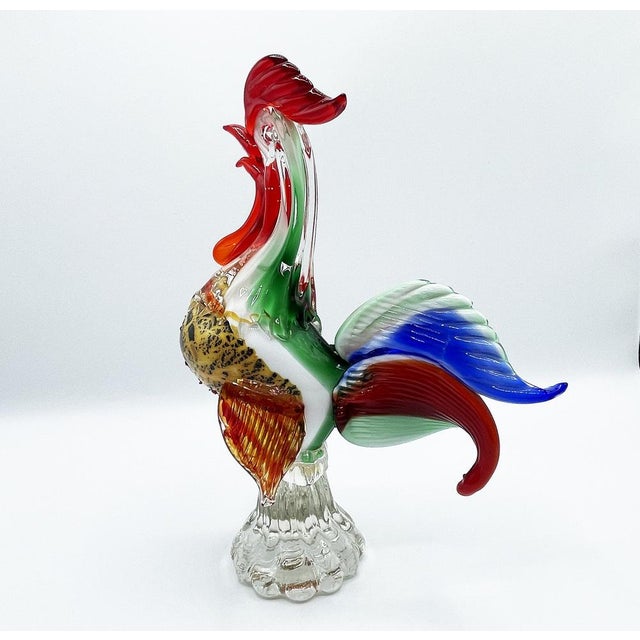 Murano Multicolored Rooster Sculpture, 1960s For Sale - Image 14 of 18