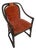 Vintage Upholstered Rattan Armchair For Sale