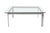 Clean lines and a timeless profile define this polished chrome and glass square coffee table. The sleek chrome frame...