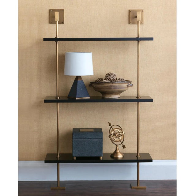 Marais 3Tier Black & Brass Shelf 36" Chairish