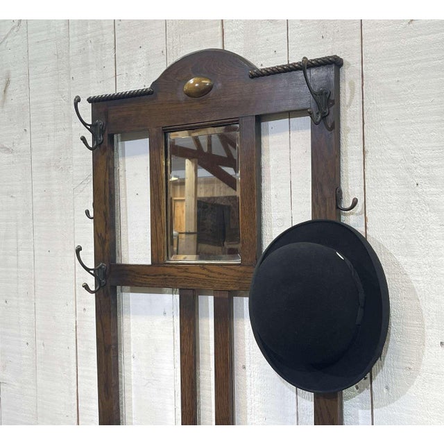English Coat Rack in Oak For Sale - Image 10 of 15