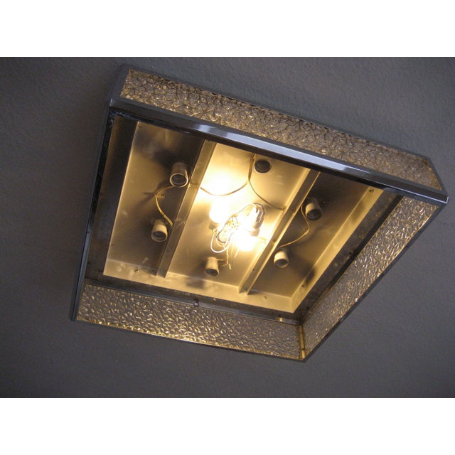 Vintage Ceiling Lamp with Plastic Plates in Chrome-Plated Profiles, 1970s For Sale - Image 16 of 18