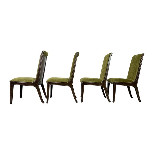 Wood Mastercraft-Attributed Burl Wood & Brass Dining Chairs, Set of 6, 1970s For Sale - Image 7 of 18