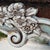1960s Rococo Revival Wall Mirror Newly Painted in Swedish Gustavian Style Linen White and Light Blue For Sale - Image 11 of 15