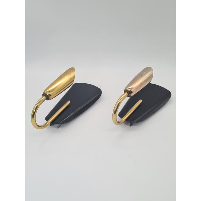 Mid-Century Modern Modernist Wall Sconces in Brass and Aluminum, Europe, 1970s, Set of 2 For Sale - Image 3 of 14