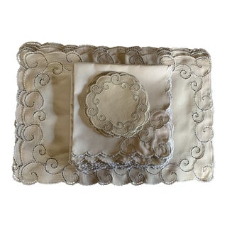 Vintage Madeira Place Mats and Napkins - Set of 24 For Sale