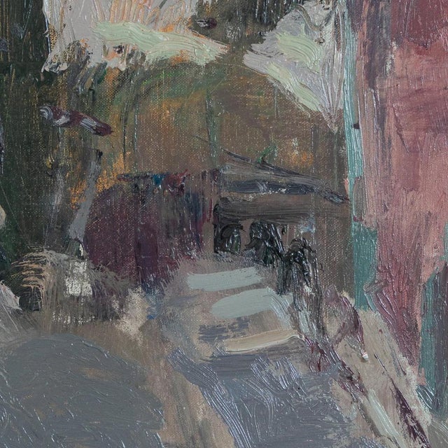 Gloria Muñoz, Study of Church Exterior, 1970s, Oil on Canvas For Sale - Image 8 of 12