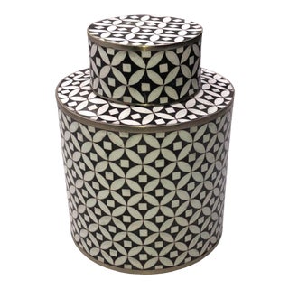 Geometric Fabienne Jouvin Tea Jar Canister For Sale