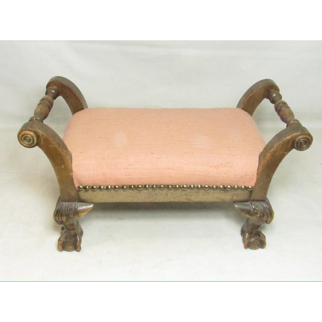 English Antique English Foot Stool For Sale - Image 3 of 13