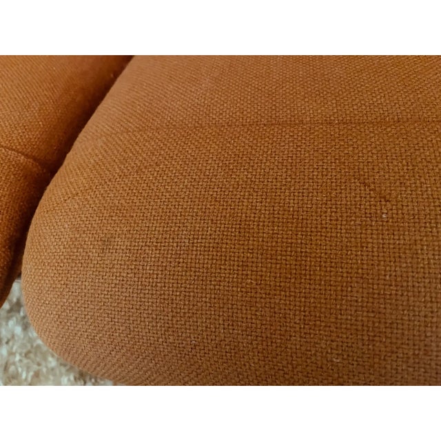 1970s, Mid-Century Modern Tubular Chrome Sofa by Allsteel in Orange For Sale - Image 10 of 12