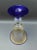 Mid 20th Century Mid 20th Century Murano Attributed Large Hand Blown Cobalt Blue Gold Fleck Art Glass Pedestal Vase For Sale - Image 5 of 5