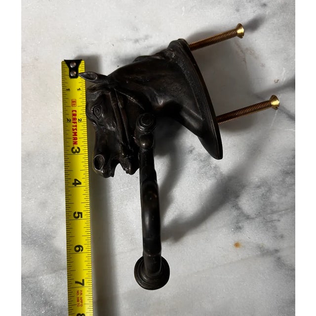 Antique English Bronze Door Knocker For Sale - Image 9 of 9