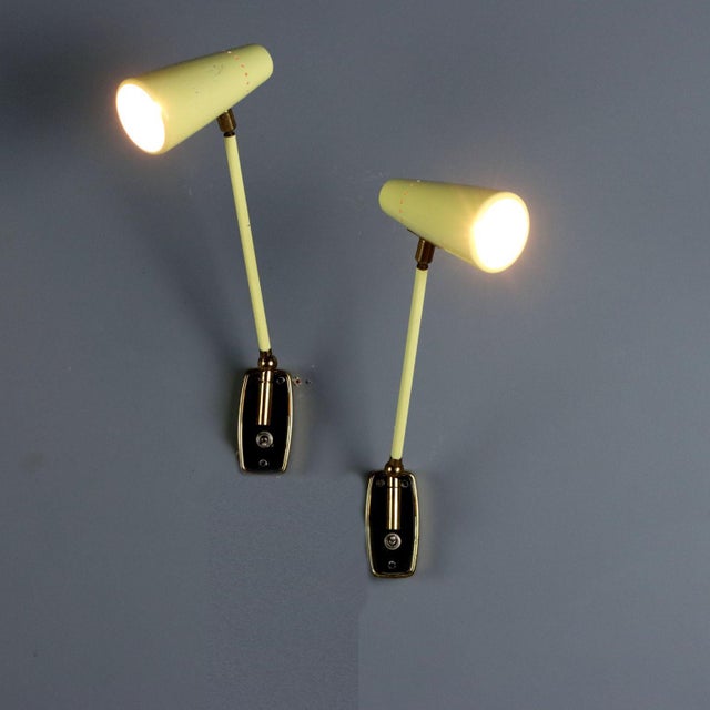 Vintage Wall Lamps in Lacquered Metal from Stilnovo, 1950s, Set of 2 For Sale - Image 11 of 11