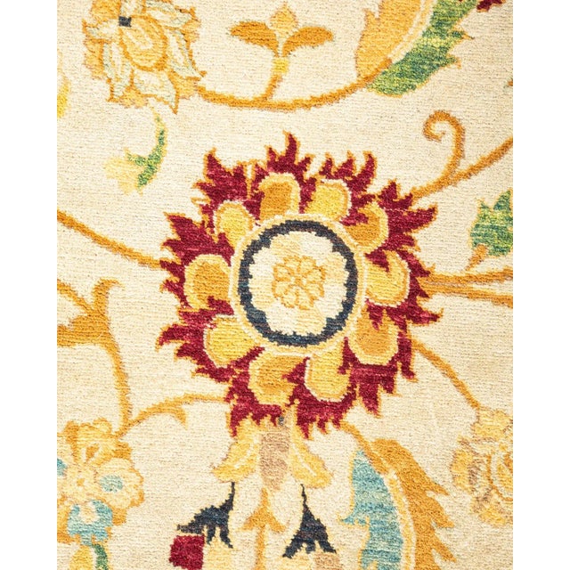 Traditional Mogul, One-of-a-Kind Hand-Knotted Area Rug in Ivory, 6' 2" x 9' 2" For Sale - Image 3 of 8