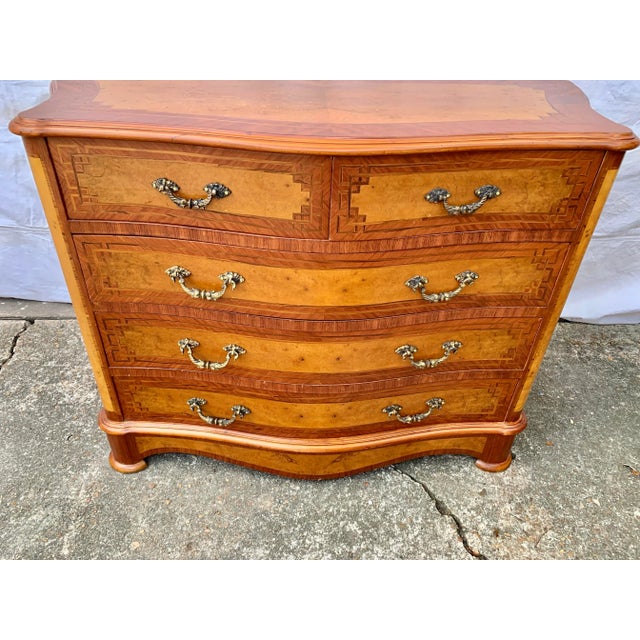 20th Century Burlwood and Walnut Chest of Drawers For Sale - Image 4 of 12