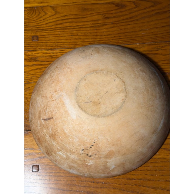 Wood Vintage Folk Art Hand-Carved "Bitten" Wooden Apples & Rustic Bowl Set (8 Pieces) For Sale - Image 7 of 7