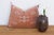 Copper Terracotta Diamond Lumbar Moroccan Silk Pillow For Sale - Image 8 of 8