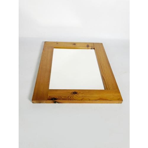 Contemporary Pine Mirror in the style of Charlotte Perriand, France, 1970s For Sale - Image 3 of 9