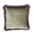 Contemporary Moss Green Paisley Chenille Square Decorative Pillow With Down Feather Insert For Sale - Image 3 of 6