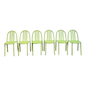 Set of 6 Model 222 Dining Chairs by Robert Mallet-Stevens Older Originals New Powder Coat
