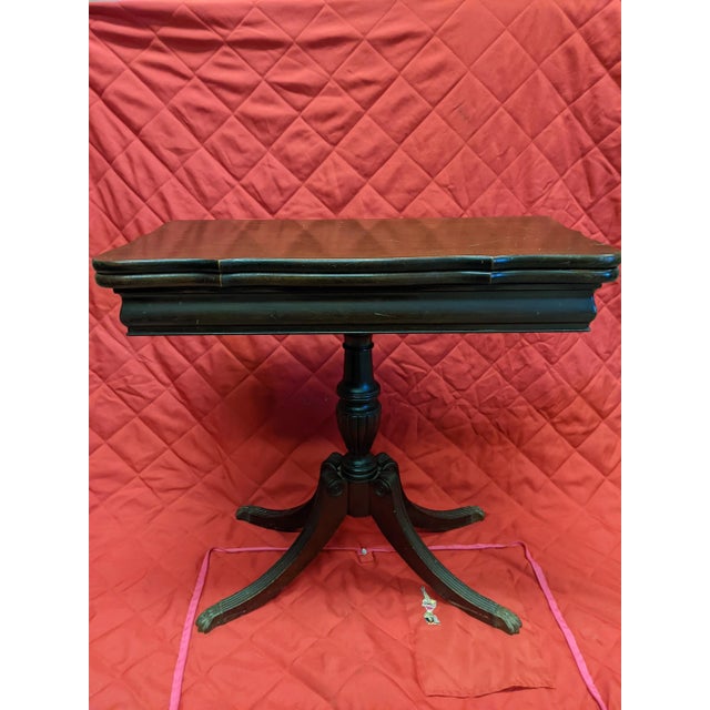 1920 Antique Crutch Mahogany Game Table For Sale - Image 12 of 12