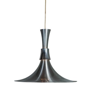 Pendant Lamp in Aluminum by Bent Nordsted for Lyskær Belysning, Denmark, 1970s For Sale