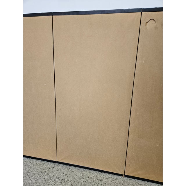 Vintage 4 Panel Kabuki Screen For Sale - Image 11 of 12