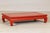 Wood Vintage Chinese Low Red Lacquer Table with Chow Legs and Scalloped Apron For Sale - Image 7 of 11