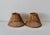 Wood Vintage Handwoven Bamboo Rattan Pendant Swag Style Lamps-a Pair For Sale - Image 7 of 13
