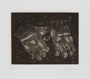 Gerde Ebert, Pair of Gloves, Mezzotint