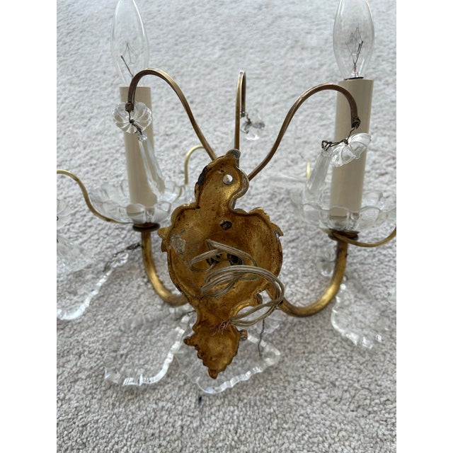 Vintage Pair of Petit French Sconces. For Sale In New York - Image 6 of 10