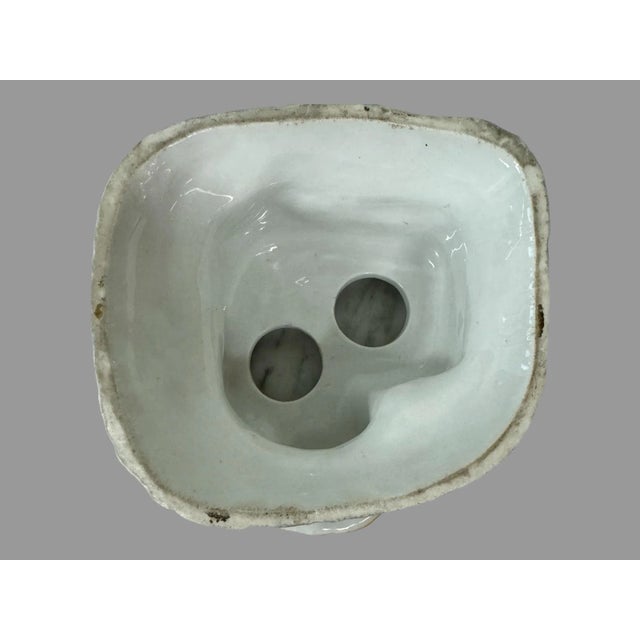 Antique Staffordshire Porcelain Figural Inkwell of a Grandmother With Children For Sale - Image 11 of 12