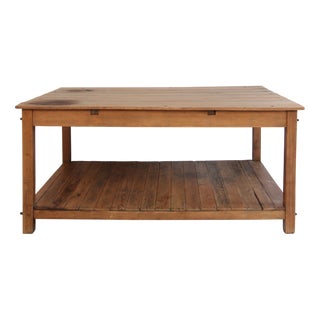 Vintage Bakery Worktable in Beech and Pine, 1930s For Sale