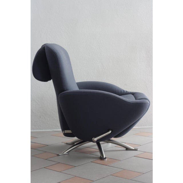 Gray Dodo K 10 Lounge Chair in Duca Anthracite Fabric by Tohiyuki Kita for Cassina, 2000s For Sale - Image 8 of 15