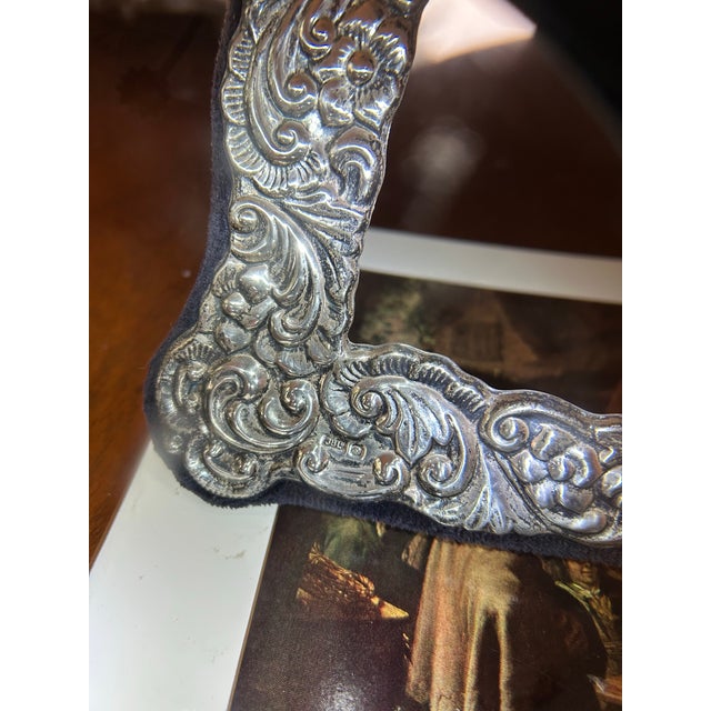 1980s Sterling Silver Repousse Frame, John Bull Ltd., England For Sale - Image 4 of 5