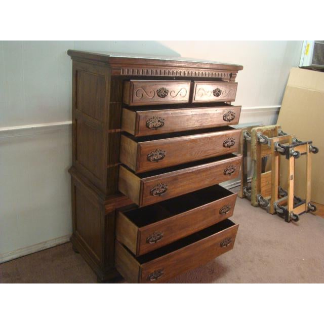 Ethan Allen Solid Oak Chest Of Drawers Chairish