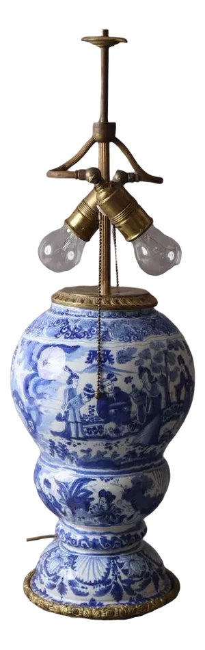 Blue Vase Table Lamp from Gerhard Wolbeer, Berlin