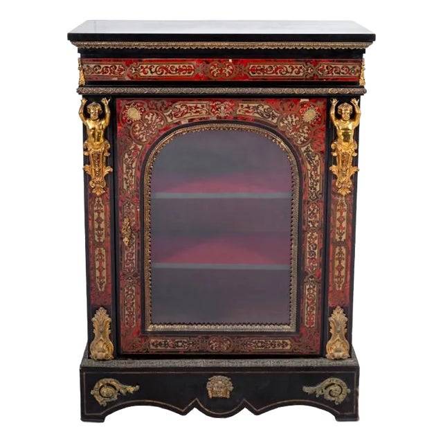 Napoleon III Boulle Pier Cabinet, Late 19th Century For Sale