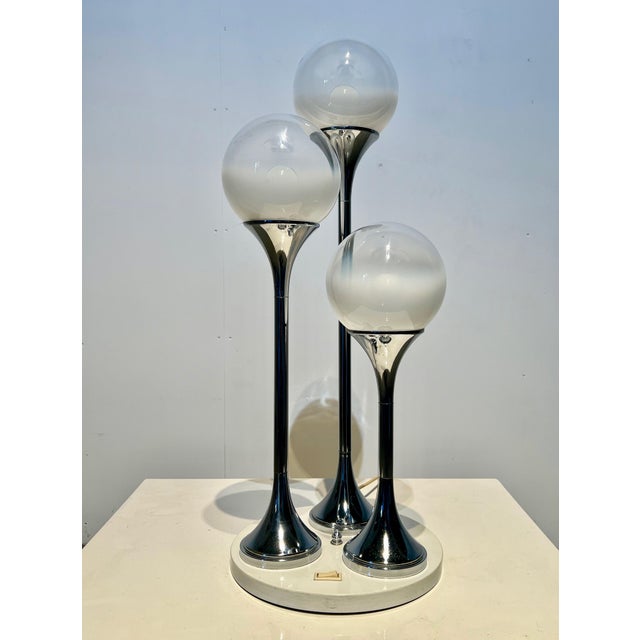 Metal Space Age Table Lamp by Targetti Sankey, 1960s For Sale - Image 7 of 11