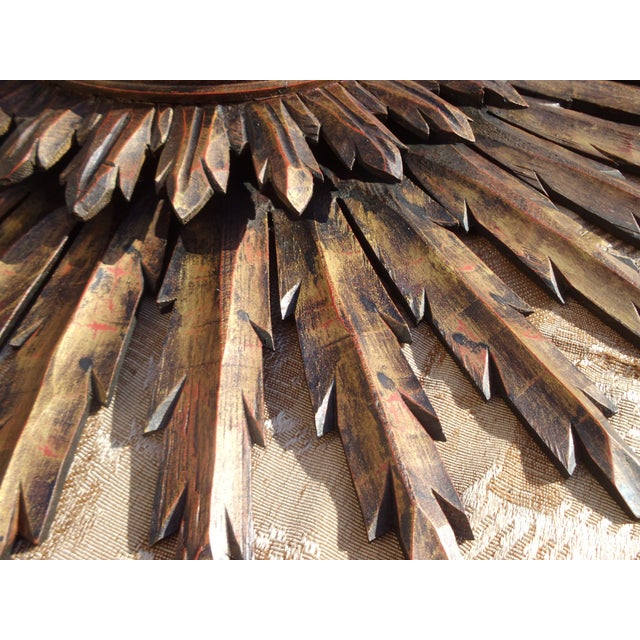 Wooden Sun Mirror, 1960s For Sale - Image 9 of 18