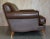Large Contemporary Solid Brown Sofa with Brass Castors in the Style of Howard & Sons For Sale - Image 14 of 18