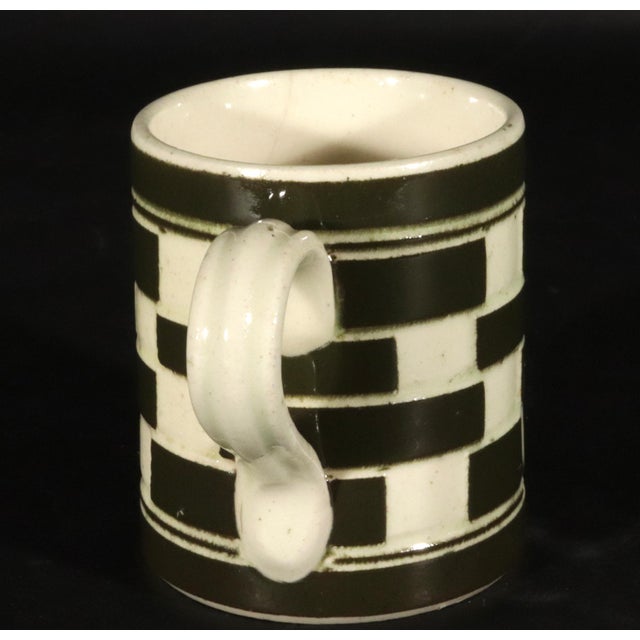 English Creamware Checkerboard Child's Mug, Circa 1820–1850 For Sale - Image 4 of 8