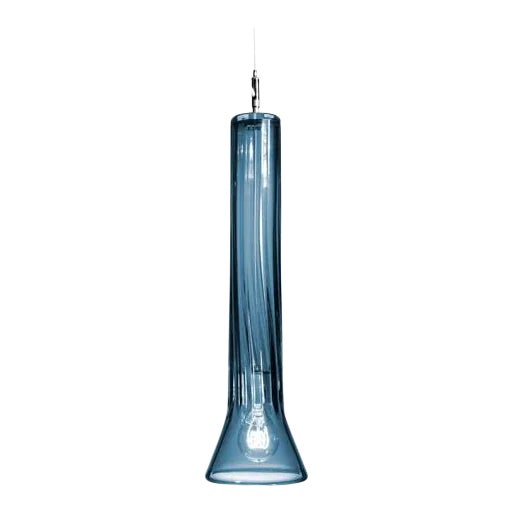 Clarion Pendant Light from the Flashlight Collection in Steel Blue For Sale
