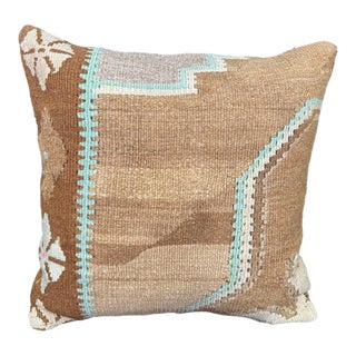 Turkish Hemp Pillow Cushion Natural Beige Brown Cushion Cover 20"x20" For Sale
