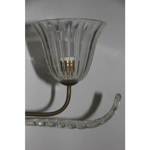 Metal Chandelier in Murano Glass, 1940s For Sale - Image 7 of 10