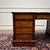 English Partner Desk with Burgundy Leather Top For Sale - Image 9 of 18