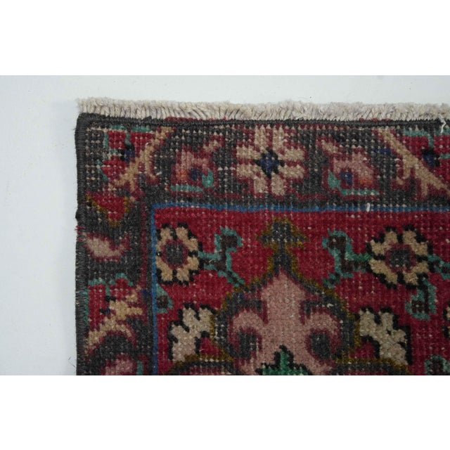 Red 1970s Vintage Persian Handmade Wool 10x12 Red Area Rug For Sale - Image 8 of 11