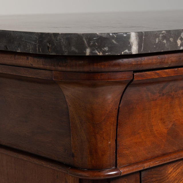 19th Century France Rich Mahogany Marble-Top Mahogany Chest For Sale - Image 11 of 11