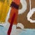 Christiane Corcelle "Playful Water Dreams 2" Mixed Media on Canvas, Abstract Still Life in Yellow, Aqua and Red, 2024 For Sale - Image 4 of 6