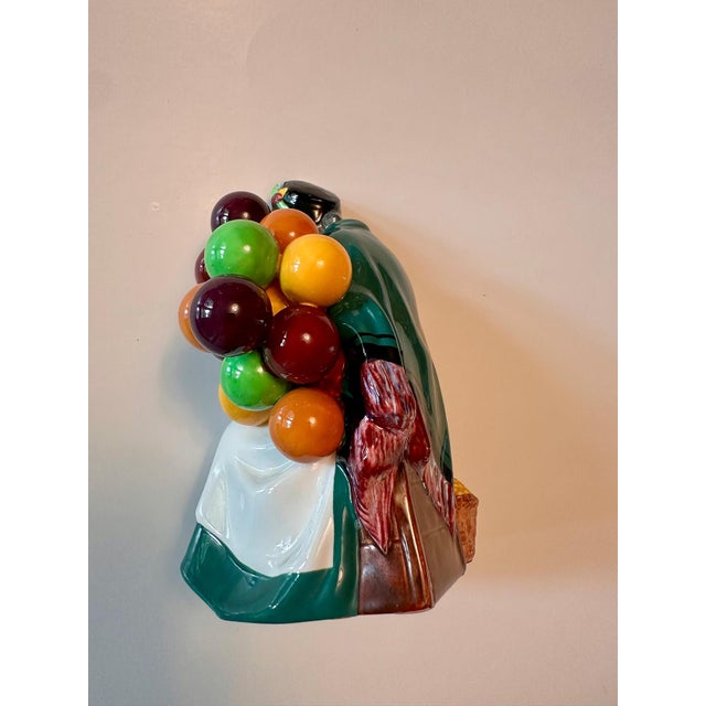 Burgundy Vintage Royal Doulton “The Old Balloon Seller” & “The Balloon Man” Figurines For Sale - Image 8 of 17